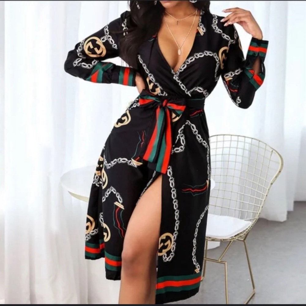 Sexy Chain Link Wrap dress by MySexyStyles